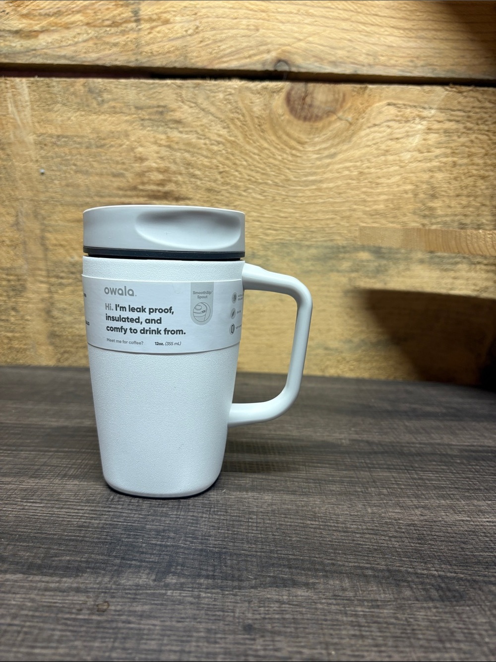 Owala SmoothSip Slider w/Handle - 12 oz - Shy Marshmallow
